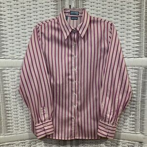Hawes & Curtis Button Up Shirt Womens 16 Semi Fitted Multicolor Stripe London